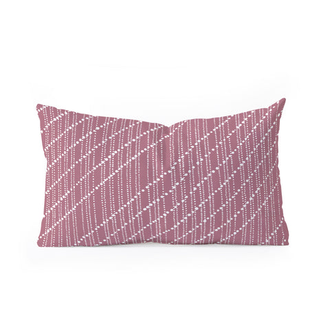 Lisa Argyropoulos Dotty Lines Wine Oblong Throw Pillow