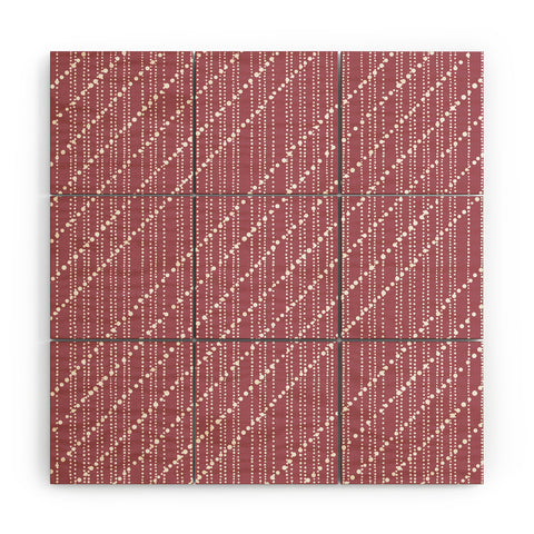 Lisa Argyropoulos Dotty Lines Wine Wood Wall Mural