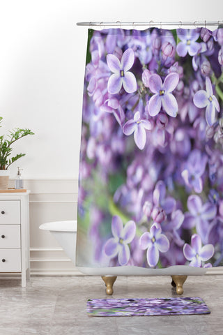 Lisa Argyropoulos Dreamy Lilacs Shower Curtain And Mat