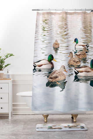 Lisa Argyropoulos Ducks Shower Curtain And Mat