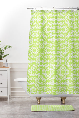 Lisa Argyropoulos Electric In Honeydew Shower Curtain And Mat