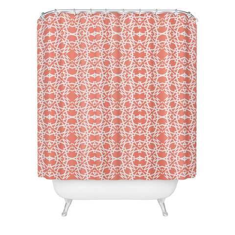 Lisa Argyropoulos Electric in Peach Shower Curtain