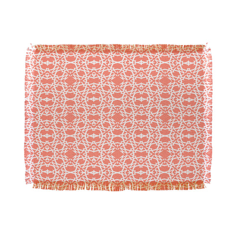 Lisa Argyropoulos Electric in Peach Throw Blanket
