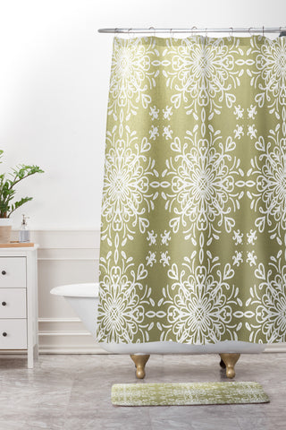 Lisa Argyropoulos Elegance White Whispers Shower Curtain And Mat