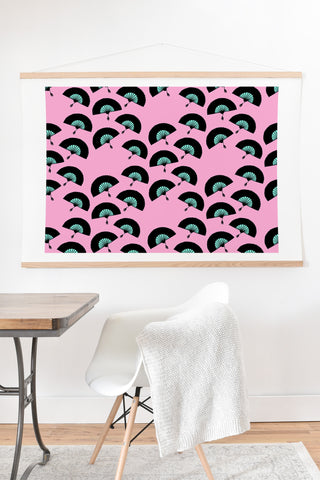 Lisa Argyropoulos Fans Pink Mint Art Print And Hanger