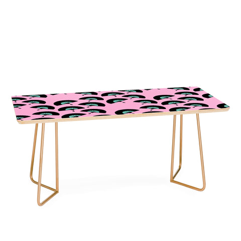 Lisa Argyropoulos Fans Pink Mint Coffee Table