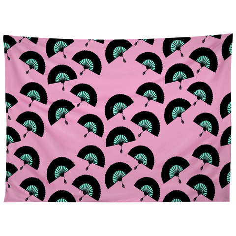 Lisa Argyropoulos Fans Pink Mint Tapestry