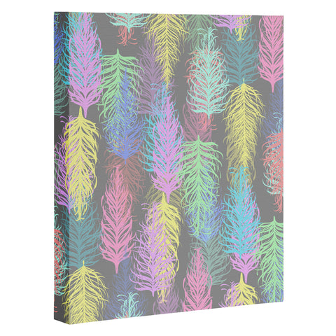 Lisa Argyropoulos Feathered Spring Gray Art Canvas