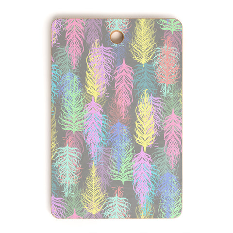 Lisa Argyropoulos Feathered Spring Gray Cutting Board Rectangle