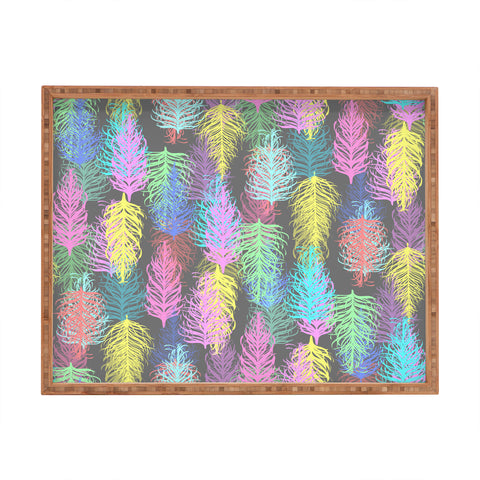 Lisa Argyropoulos Feathered Spring Gray Rectangular Tray