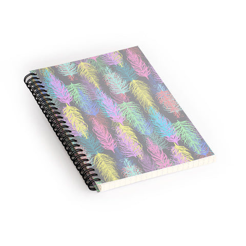 Lisa Argyropoulos Feathered Spring Gray Spiral Notebook