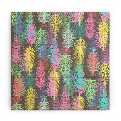 Lisa Argyropoulos Feathered Spring Gray Wood Wall Mural