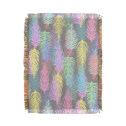 Lisa Argyropoulos Feathered Spring Gray Throw Blanket