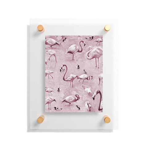 Lisa Argyropoulos Flamingos Vintage Rose Floating Acrylic Print