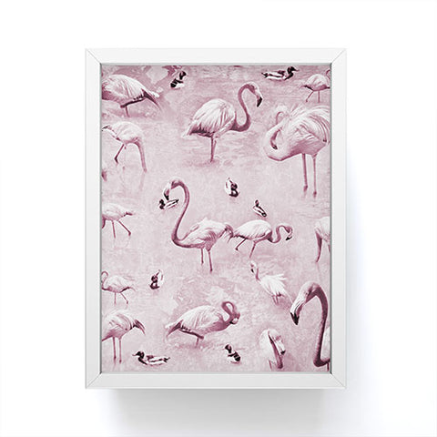 Lisa Argyropoulos Flamingos Vintage Rose Framed Mini Art Print