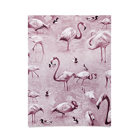 Lisa Argyropoulos Flamingos Vintage Rose Poster