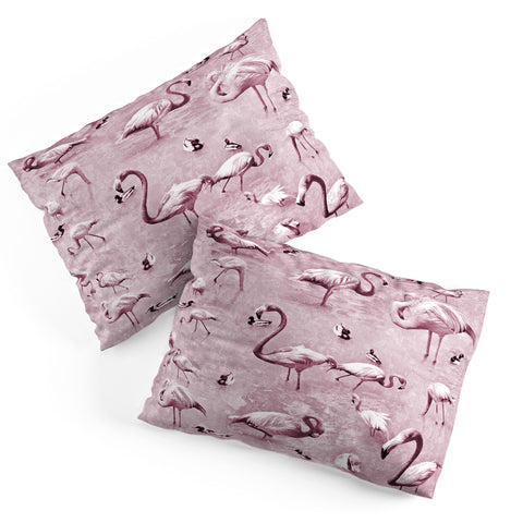 Lisa Argyropoulos Flamingos Vintage Rose Pillow Shams