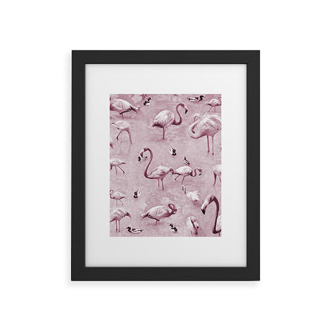 Lisa Argyropoulos Flamingos Vintage Rose Framed Art Print