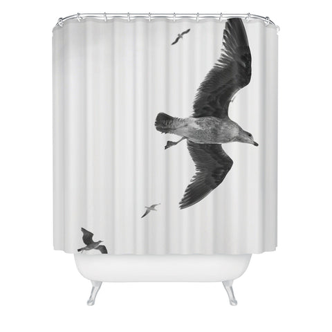 Lisa Argyropoulos Flight of Fancy Monochrome Shower Curtain