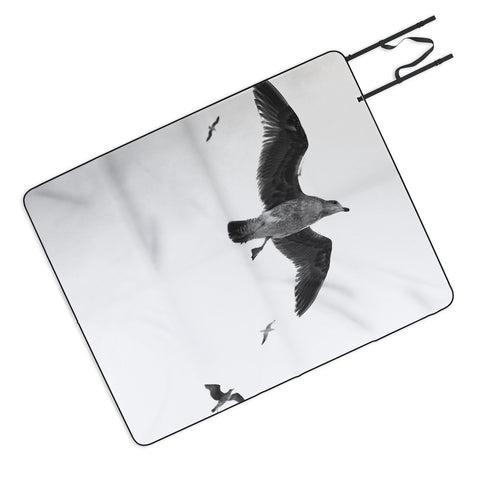 Lisa Argyropoulos Flight of Fancy Monochrome Picnic Blanket