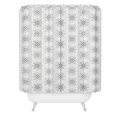 Lisa Argyropoulos Florence Monochrome on White Shower Curtain
