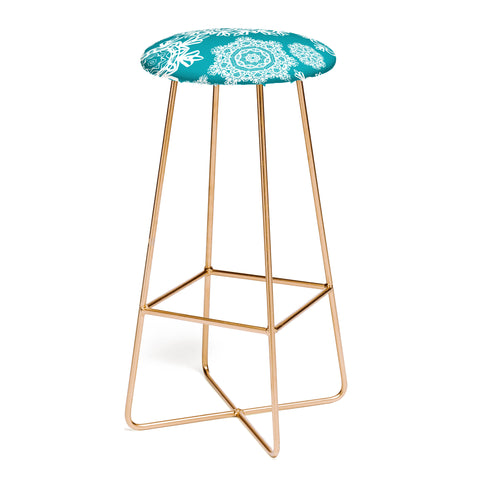 Lisa Argyropoulos Flurries on Teal Bar Stool
