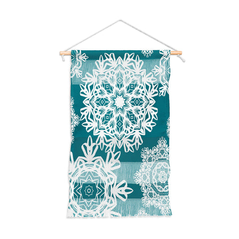Lisa Argyropoulos Flurries on Teal Wall Hanging Portrait