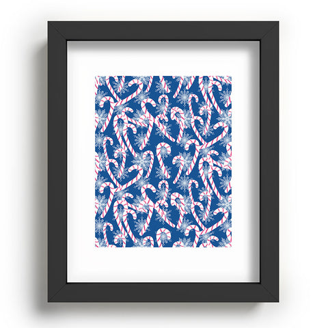 Lisa Argyropoulos Frosty Canes Blue Recessed Framing Rectangle