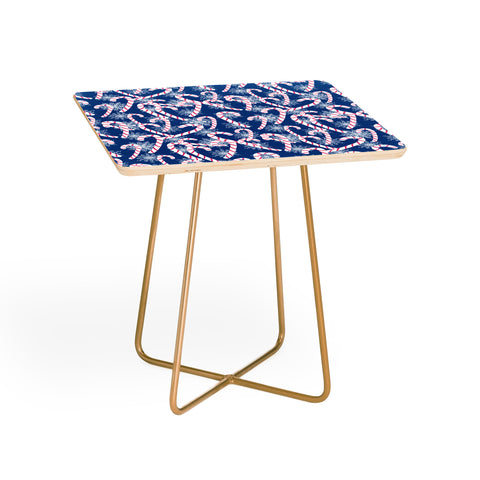 Lisa Argyropoulos Frosty Canes Blue Square Side Table