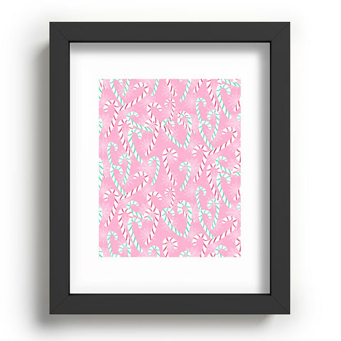 Lisa Argyropoulos Frosty Canes Pink Recessed Framing Rectangle