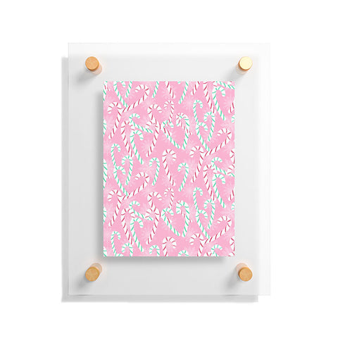 Lisa Argyropoulos Frosty Canes Pink Floating Acrylic Print