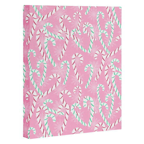 Lisa Argyropoulos Frosty Canes Pink Art Canvas