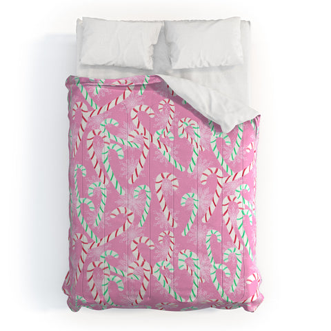 Lisa Argyropoulos Frosty Canes Pink Comforter