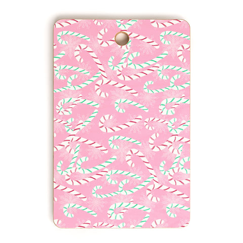 Lisa Argyropoulos Frosty Canes Pink Cutting Board Rectangle