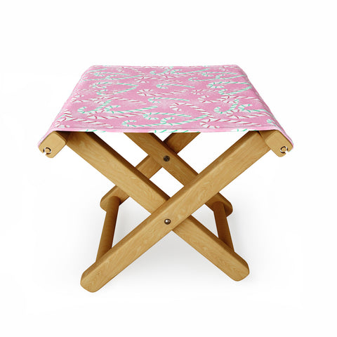 Lisa Argyropoulos Frosty Canes Pink Folding Stool