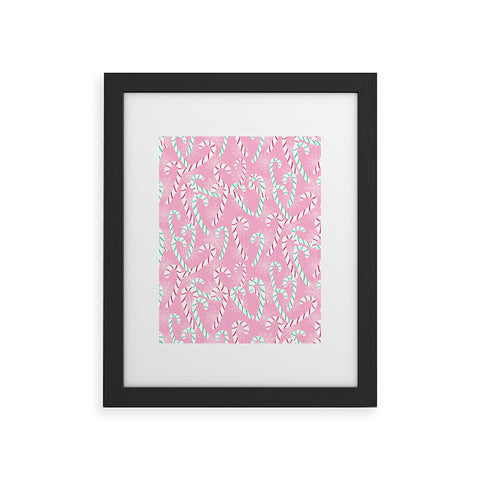 Lisa Argyropoulos Frosty Canes Pink Framed Art Print