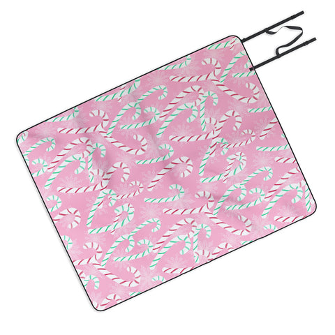 Lisa Argyropoulos Frosty Canes Pink Picnic Blanket