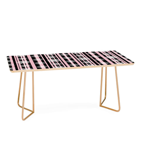 Lisa Argyropoulos Frosty Snowflakes and Blush Stripes Coffee Table