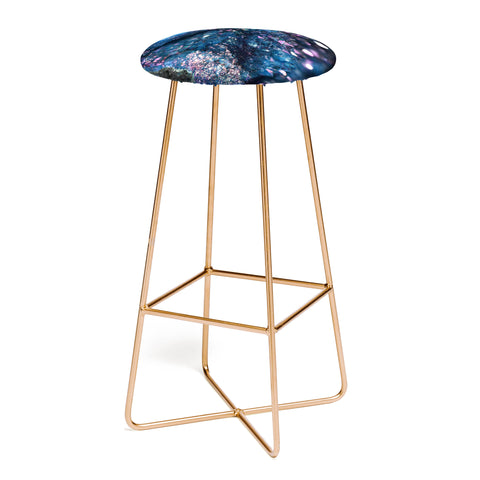 Lisa Argyropoulos Geode Abstract Teal Bar Stool