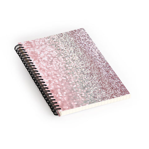 Lisa Argyropoulos Girly Pink Snowfall Spiral Notebook