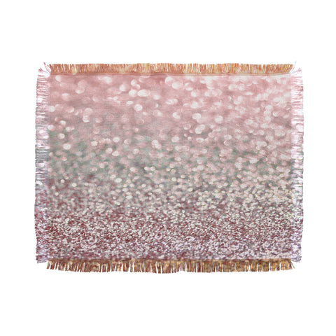 Lisa Argyropoulos Girly Pink Snowfall Throw Blanket