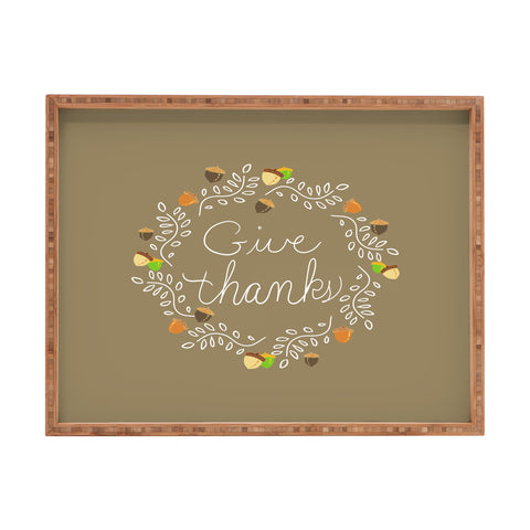 Lisa Argyropoulos Giving Thanks Rectangular Tray