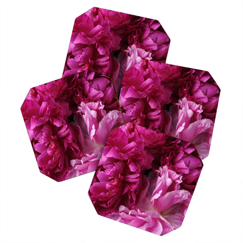 Lisa Argyropoulos Glamour Pink Peonies Coaster Set