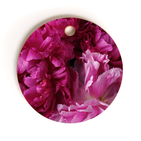 Lisa Argyropoulos Glamour Pink Peonies Cutting Board Round