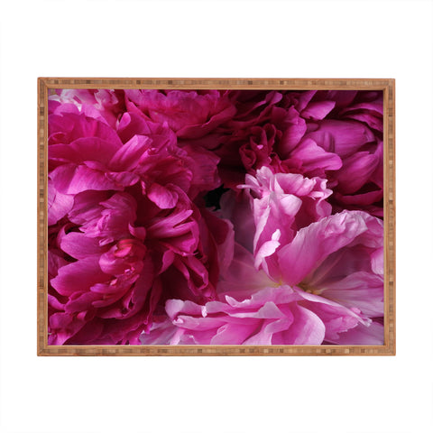Lisa Argyropoulos Glamour Pink Peonies Rectangular Tray