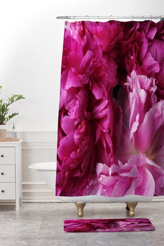 Lisa Argyropoulos Glamour Pink Peonies Shower Curtain And Mat