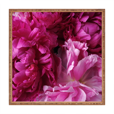 Lisa Argyropoulos Glamour Pink Peonies Square Tray