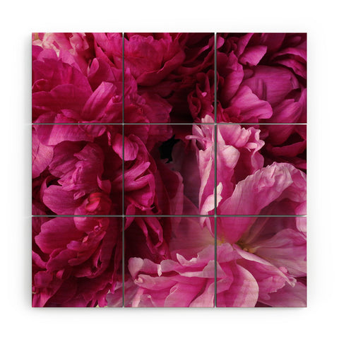 Lisa Argyropoulos Glamour Pink Peonies Wood Wall Mural