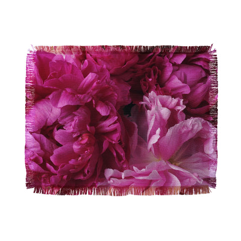 Lisa Argyropoulos Glamour Pink Peonies Throw Blanket