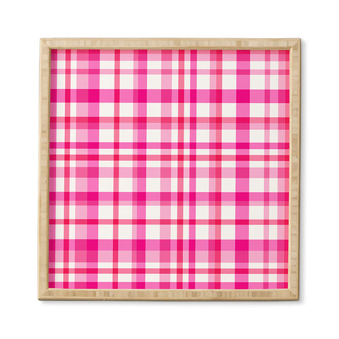 Lisa Argyropoulos Glamour Pink Plaid Framed Wall Art